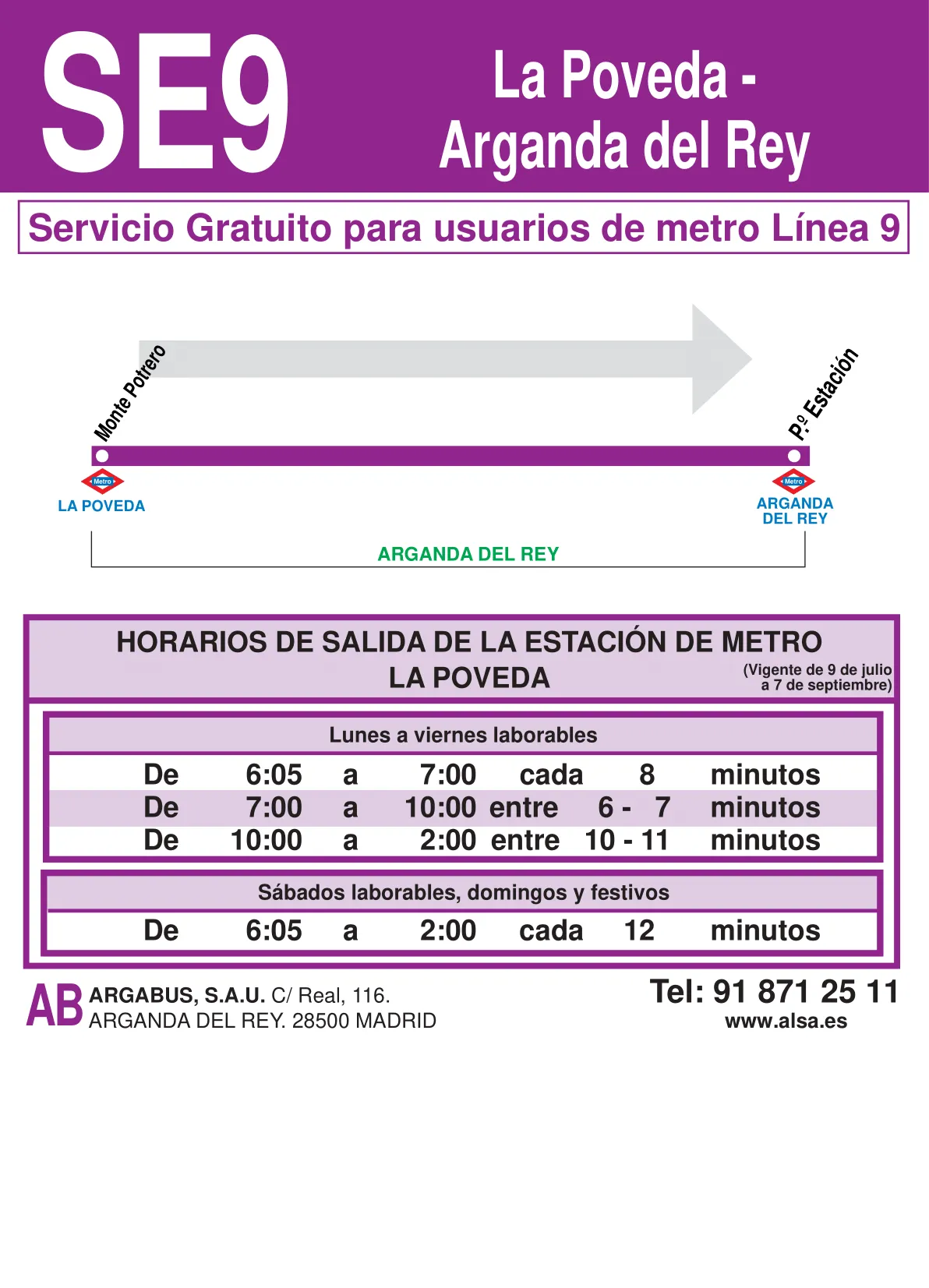 SE9 La Poveda – Arganda del Rey